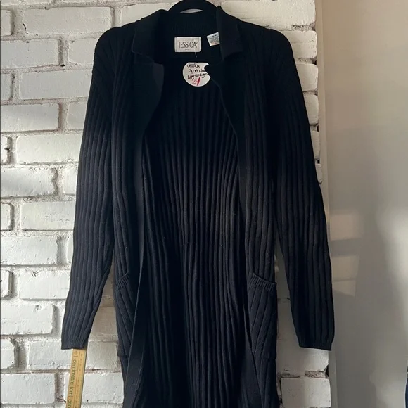 Jessica Robe Sweater with Tie Up and Ribbed Texture - Picture 10 of 10